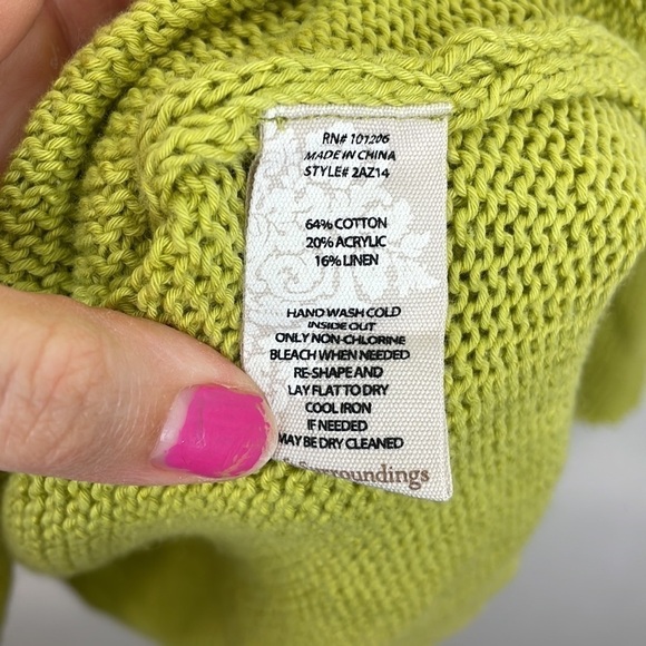 Soft Surroundings Crochet Knit Tunic Sweater - Picture 6 of 9